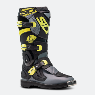 Sidi Flame Youth Boots - Black/Lime/Grey