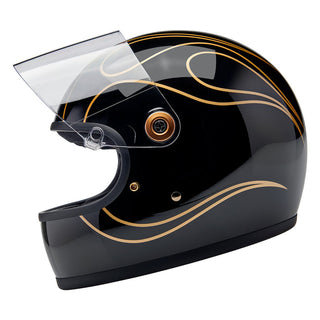 Biltwell Gringo S Ece 22.06 Helmet - Gloss Black/Flames