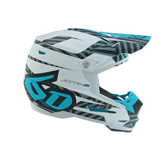 6D ATR-2 Havoc Full Face Youth Helmet - Cyan White