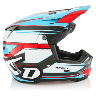 6D ATR-3 Hyper MX Full Face Helmet - Gloss Red/Cyan