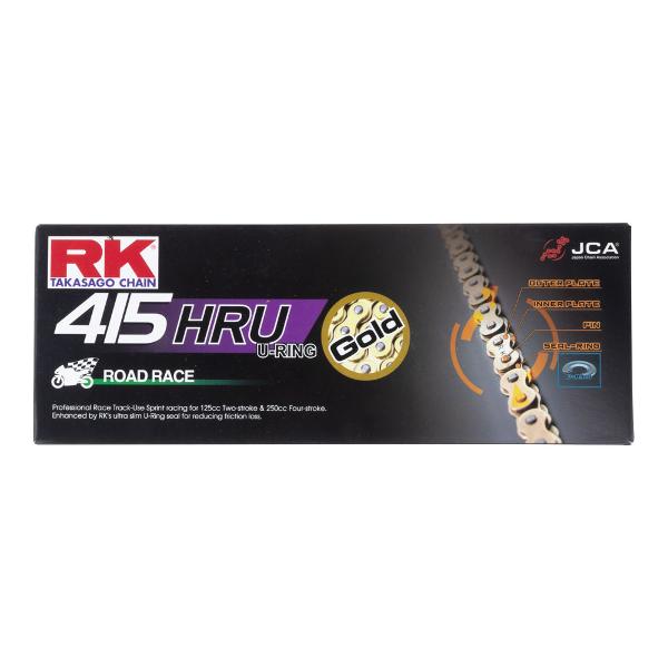RK 415 HRU 136L U Ring Race Chain Gold