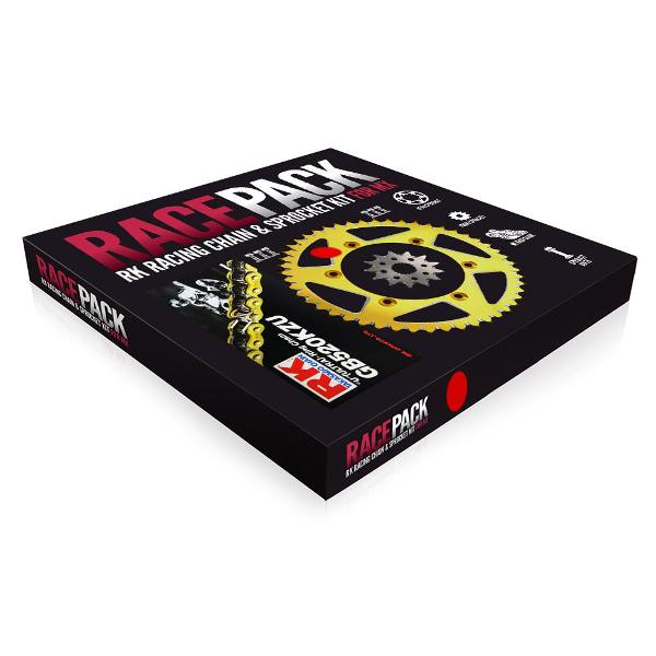 RK Racing Chain & Sprocket Kit - Gold/Red 13/51