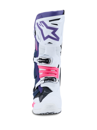 Alpinestars Tech 10 (MY20) Boots - White/Violet/Navy Blue/Fluropink