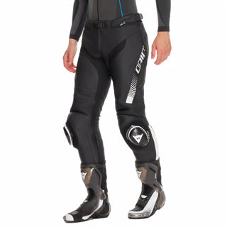 Dainese Super Speed Men's Leather Pants - Black/White