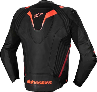 Alpinestars Missile V3 Ignition Leather Jacket - Black-White/Fluro-Red
