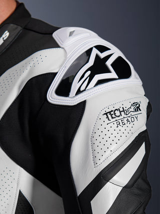 Alpinestars Gp Plus V4 Sprint One Piece Leather Suit - Black-White/Red-Fluro