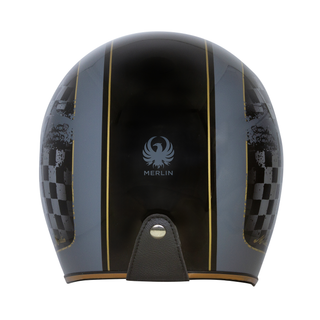 Merlin Blackbird Racer Open Face Helmet –  Black/Grey