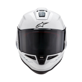 Alpinestars Supertech SR10 Solid ECE 22.06 Helmet - White Glossy/Black Matte