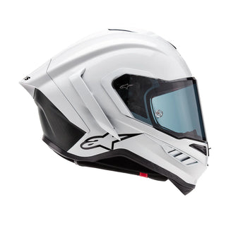 Alpinestars Supertech SR10 Solid ECE 22.06 Helmet - White Glossy/Black Matte