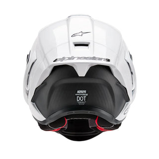 Alpinestars Supertech SR10 Solid ECE 22.06 Helmet - White Glossy/Black Matte