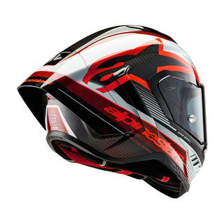 Alpinestars Supertech SR10 Team ECE 22.06 Helmet - Black/Carbon Red/White Glossy