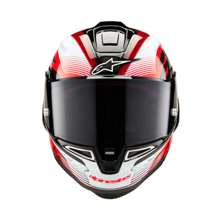 Alpinestars Supertech SR10 Team ECE 22.06 Helmet - Black/Carbon Red/White Glossy