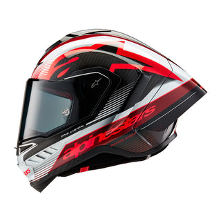 Alpinestars Supertech SR10 Team ECE 22.06 Helmet - Black/Carbon Red/White Glossy