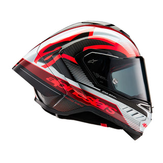 Alpinestars Supertech SR10 Team ECE 22.06 Helmet - Black/Carbon Red/White Glossy