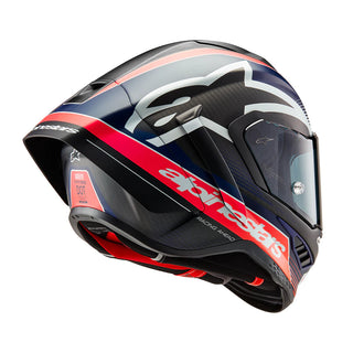 Alpinestars Supertech SR10 Team ECE 22.06 Helmet - Black/Carbon Red Fluo/Blue Matte