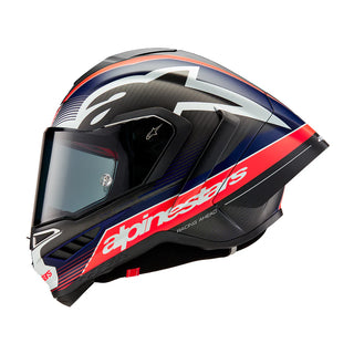 Alpinestars Supertech SR10 Team ECE 22.06 Helmet - Black/Carbon Red Fluo/Blue Matte