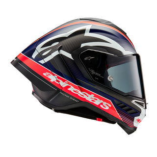 Alpinestars Supertech SR10 Team ECE 22.06 Helmet - Black/Carbon Red Fluo/Blue Matte