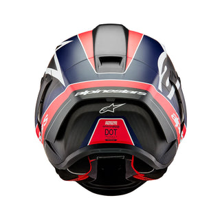 Alpinestars Supertech SR10 Team ECE 22.06 Helmet - Black/Carbon Red Fluo/Blue Matte