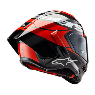 Alpinestars Supertech SR10 Element ECE 22.06 Helmet - Black/Carbon Bright Red/White Glossy