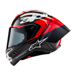 Alpinestars Supertech SR10 Element ECE 22.06 Helmet - Black/Carbon Bright Red/White Glossy