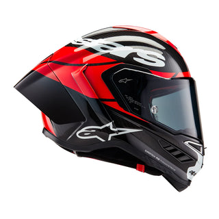 Alpinestars Supertech SR10 Element ECE 22.06 Helmet - Black/Carbon Bright Red/White Glossy