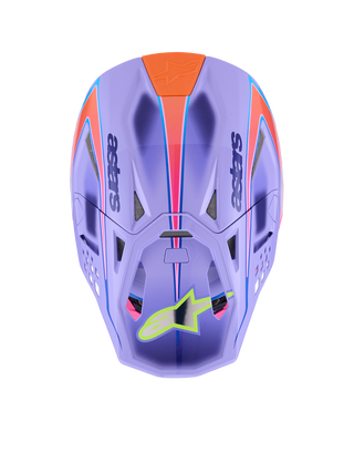 Alpinestars SM10 Jett Lawrence R01 Helmet - Purple/Fluro-Pink/Fluro-Yellow/Glossy