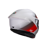AGV K6 S Smu Fision Motorcycle Full Face Helmet - White/Red/Light Grey