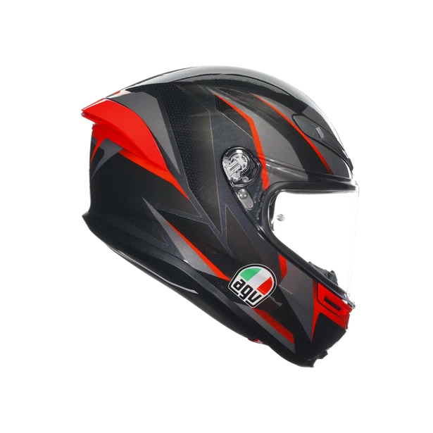 AGV K6 S Slashcut Motorcycle Full Face Helmet - Black/Red