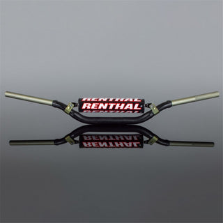 Renthal 99001BK07185 Twinwall Yamaha YZ 07-23 / YZF 07-17 Handlebar with Bar Pad (602 BEND) - Black