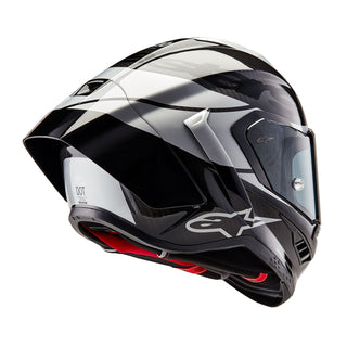 Alpinestars Supertech SR10 Element ECE 22.06 Helmet - Black/Carbon Silver/Black Glossy