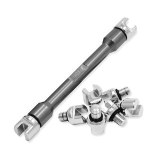 DRC Large 5.6-7.0Mm Grey Pro Spoke Wrench W / Replaceable Tips