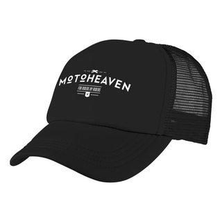 MotoHeaven Classic Trucker Hat - Black/Black