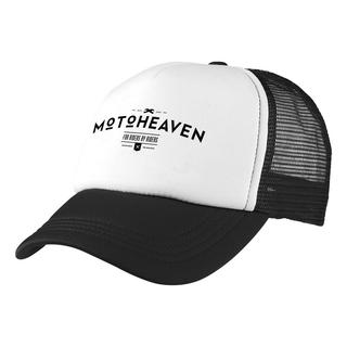 MotoHeaven Classic Trucker Hat - Black/White