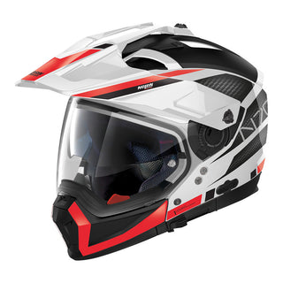 Nolan N70-2 X Adventure Earthquake Helmet - White Red Black
