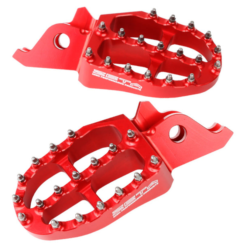 Zeta Ultrawide Alloy Footpegs CRF250/450,CRF250L/M/RALLY -57mm Red