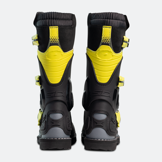 Sidi Flame Youth Boots - Black/Lime/Grey