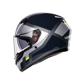 AGV K3 Shade Helmet - Grey/Fluro Yellow
