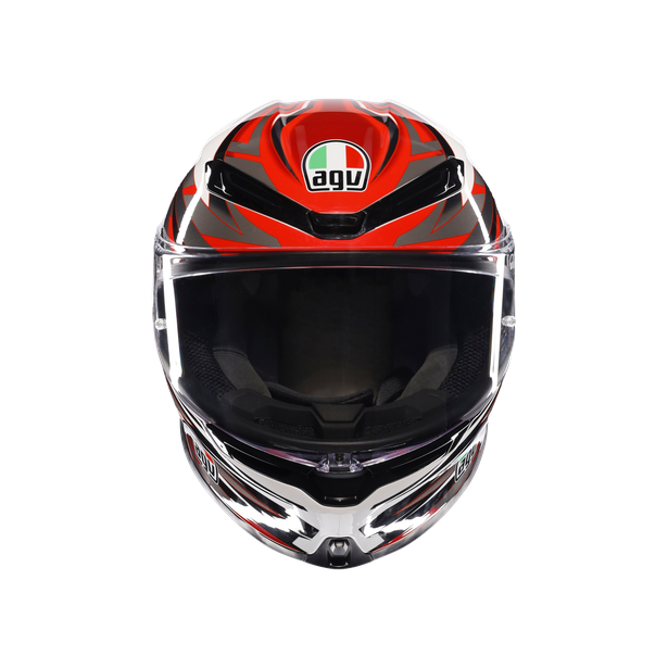 AGV K6 S Reeval Helmet - White/Red/Grey