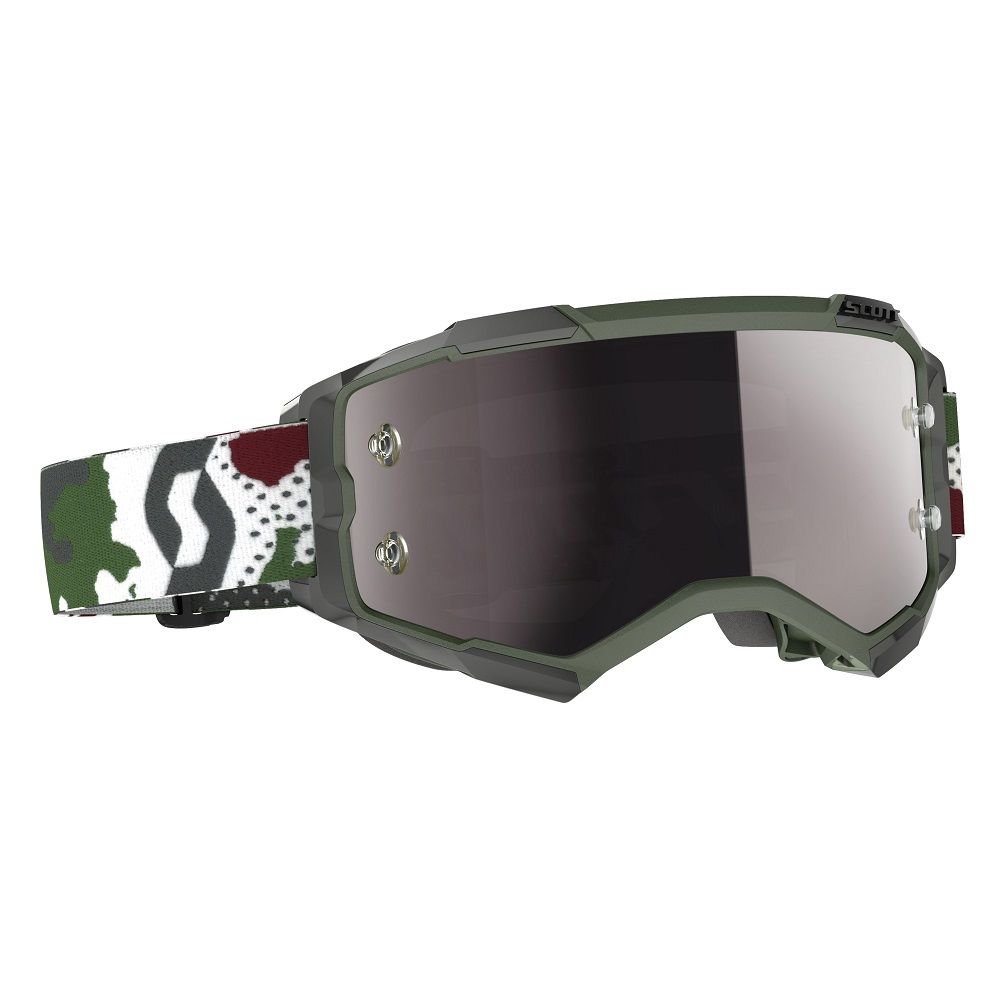 Fury Goggle Dark Green/White / Silver Chrome Works