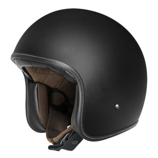 Dririder Base Open Face Road Helmet - Core Matte Black No Studs