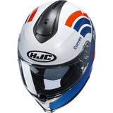 HJC C70 Curves MC4HSF Motorcycle Helmet - White/Red/Blue
