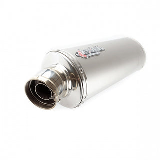 Lextek O41 Matt Stainless Steel Exhaust Silencer 4 Bolt Fixing