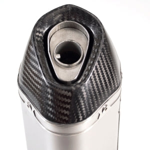 Lextek S41 Matt Stainless Steel Hexagonal Exhaust Silencer 4 Bolt Fixing
