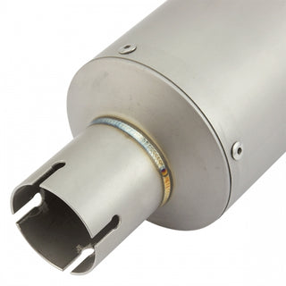 Lextek GP1L Matt Stainless Steel GP Stubby Left Exhaust Silencer 51mm