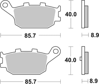 SBS FRICTION - Ceramic Rear Scooter Brake Pads - 158HF-