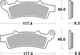 SBS FRICTION - Sinter Front Scooter Brake Pads - 159MS-