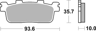 SBS FRICTION - Ceramic Rear Scooter Brake Pads - 195HF-