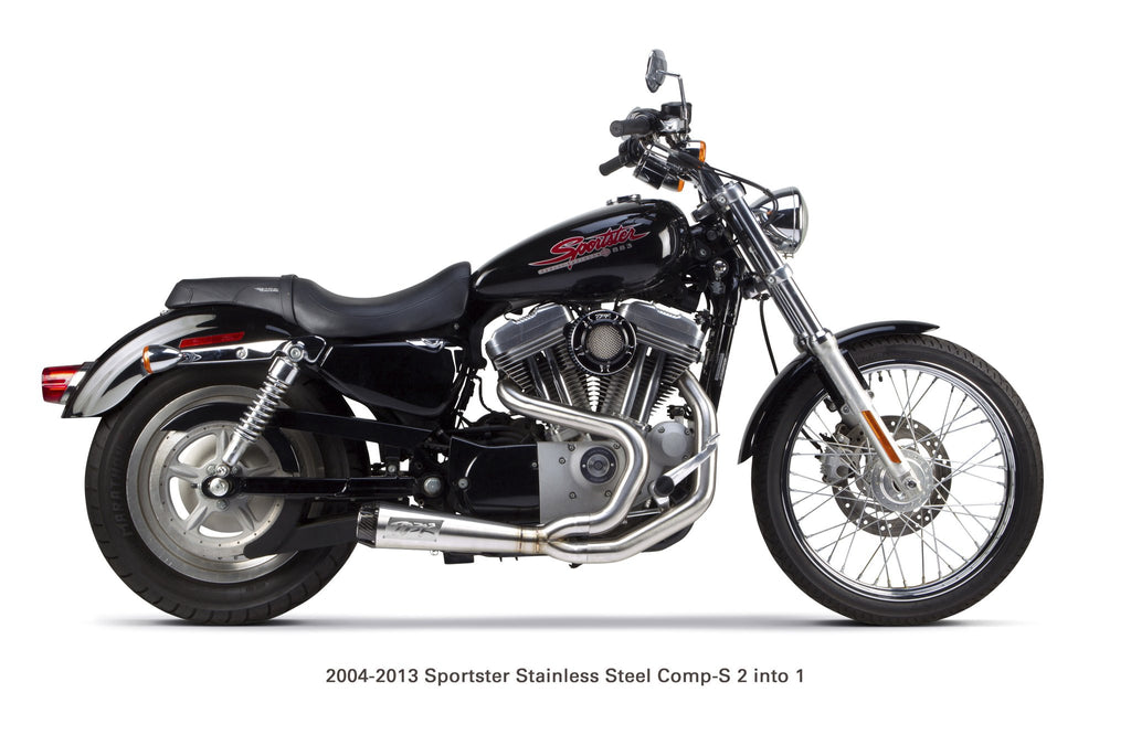 Two Brothers Racing Harley Davidson Sportster (2004-2013) Comp-S 2-1 Carb Tip Stainless Steel Full System