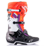 Alpinestars Tech 10 Boots - Black Red Fluro Orange Fluro White