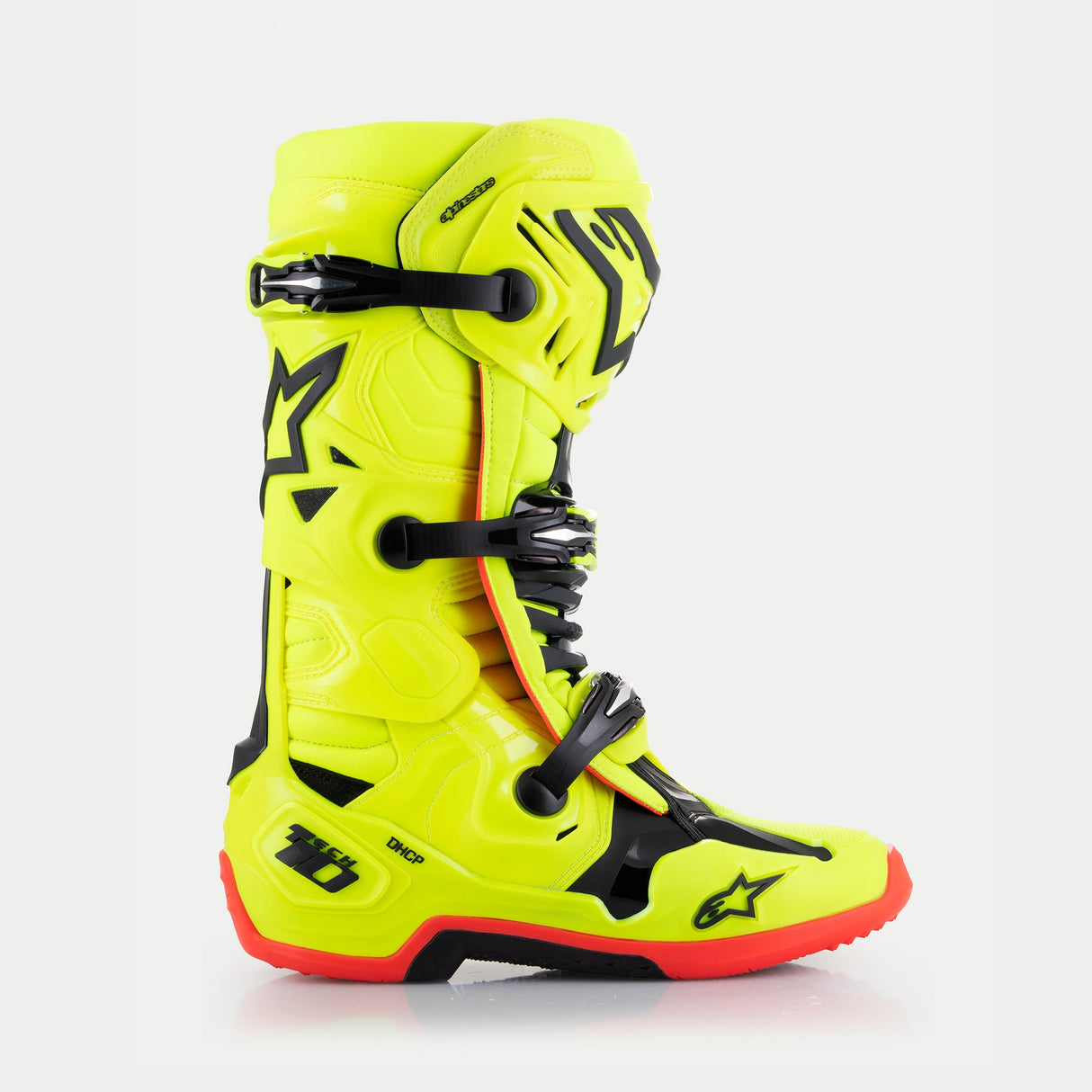 Alpinestars Tech 10 Boots - Fluro Yellow Black Fluro Red